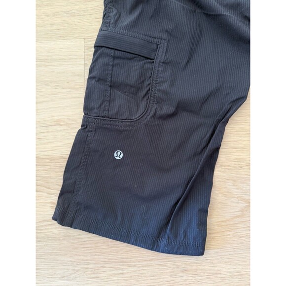 Lululemon Yoga Camp Crop Cargo Capri Dance Studio Swift Drawstring Black - Picture 10 of 10